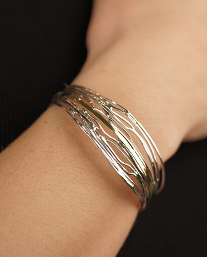 Silver and gold wired bracelet Bracelets Bracelets