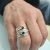 Gold Ring with sapphires and Diamond
